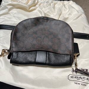 Georgie Saddle Bag In Signature Canvas~ Never Carried comes with dust bag